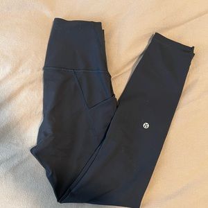 Lululemon Wunder Train High-Rise Tight with Pockets 28" - Navy Blue